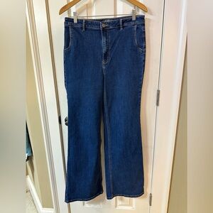 ModCloth Denim Flare Bell Bottom Jeans Size 12 Trendy Classic